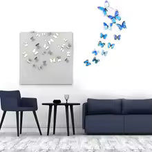 12pcs Glow-in-the-Dark 3D Butterfly Wall Decals UV Activated Luminous Stickers for Bedroom Living Room Nursery DeWall Stickerscor